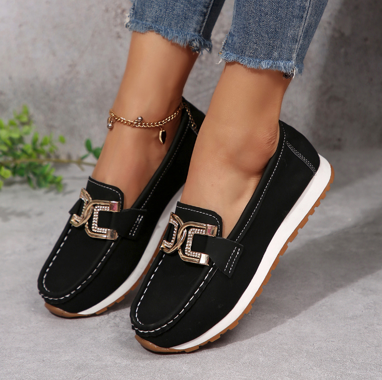 Emma - Chic Diamant Spænde Loafers