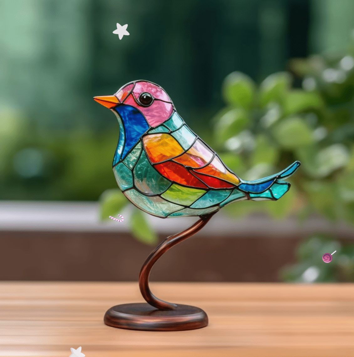 VivaBirds | Oplev hvordan disse glas-in-lood-look fugle fylder dit rum med livlige farver