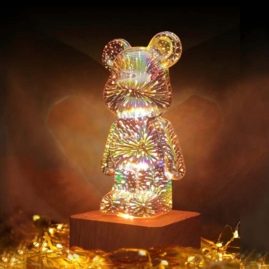 3D GlowBear - Et betagende 3D fyrværkeri effekt i forskellige farver-zarada.dk