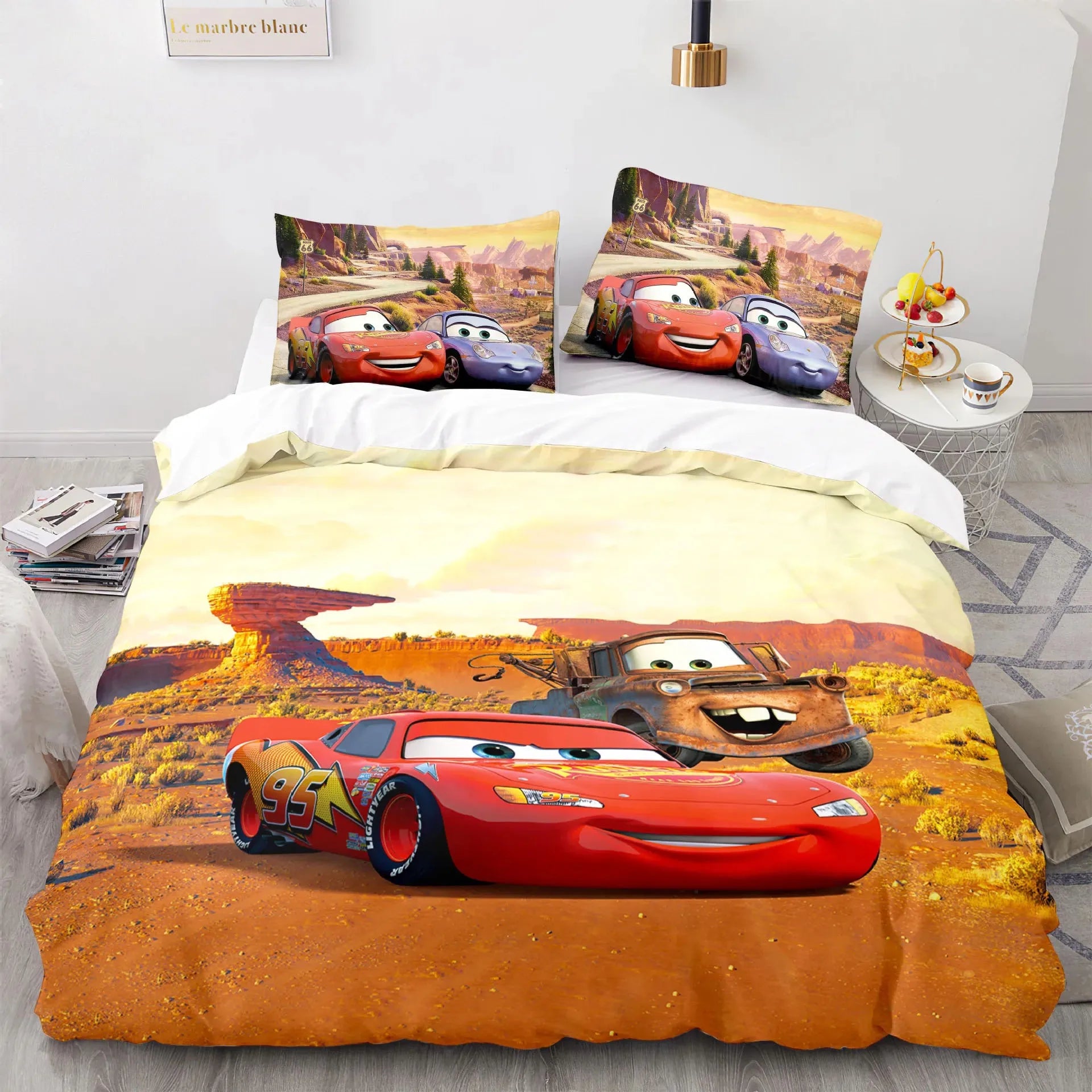 Sæt med Sengetøj Cars Lightning McQueen – Sjovt og Komfortabelt Sæt til Børn