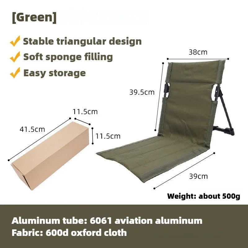 TREKASE Camping Klappestol | Ultralet & vejrbestandig | Aluminiumramme | Polstret for ekstra komfort | Hurtig at opsætte