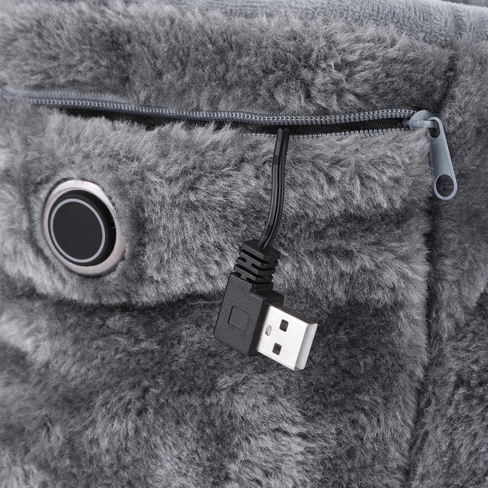 Elektriskt Uppvärmda USB-Tofflor – Plysch Värmefötter