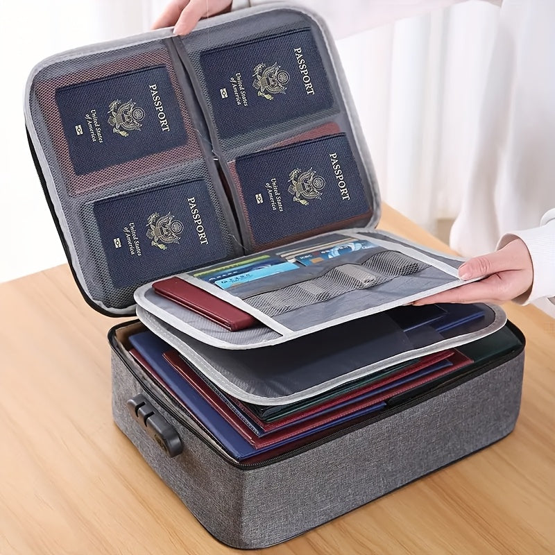 Sikker Dokumenttaske med Lås og Vandafvisende Design