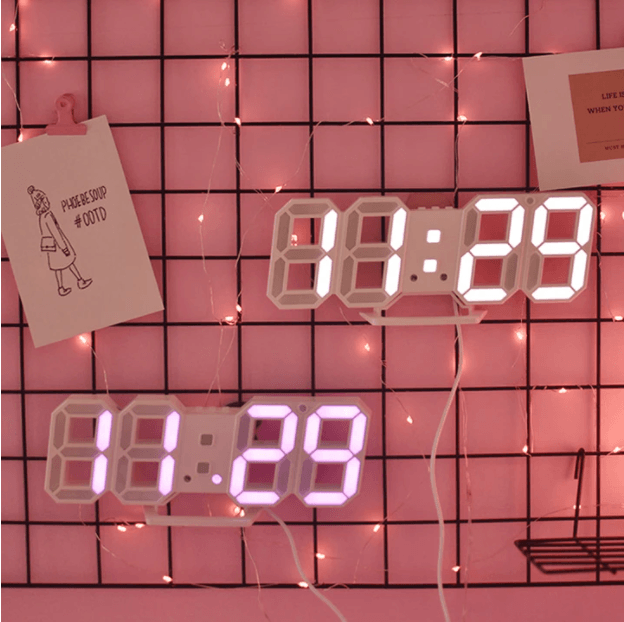 Smart 3D Digital Vækkeur med LED Display