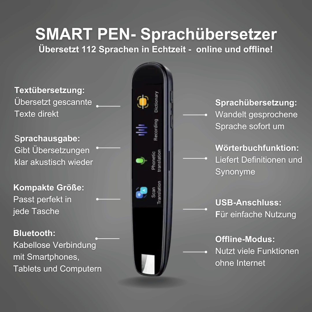 LingoScan Sprogoversætter Pen | Direkte, præcise & offline oversættelser-zarada.dk