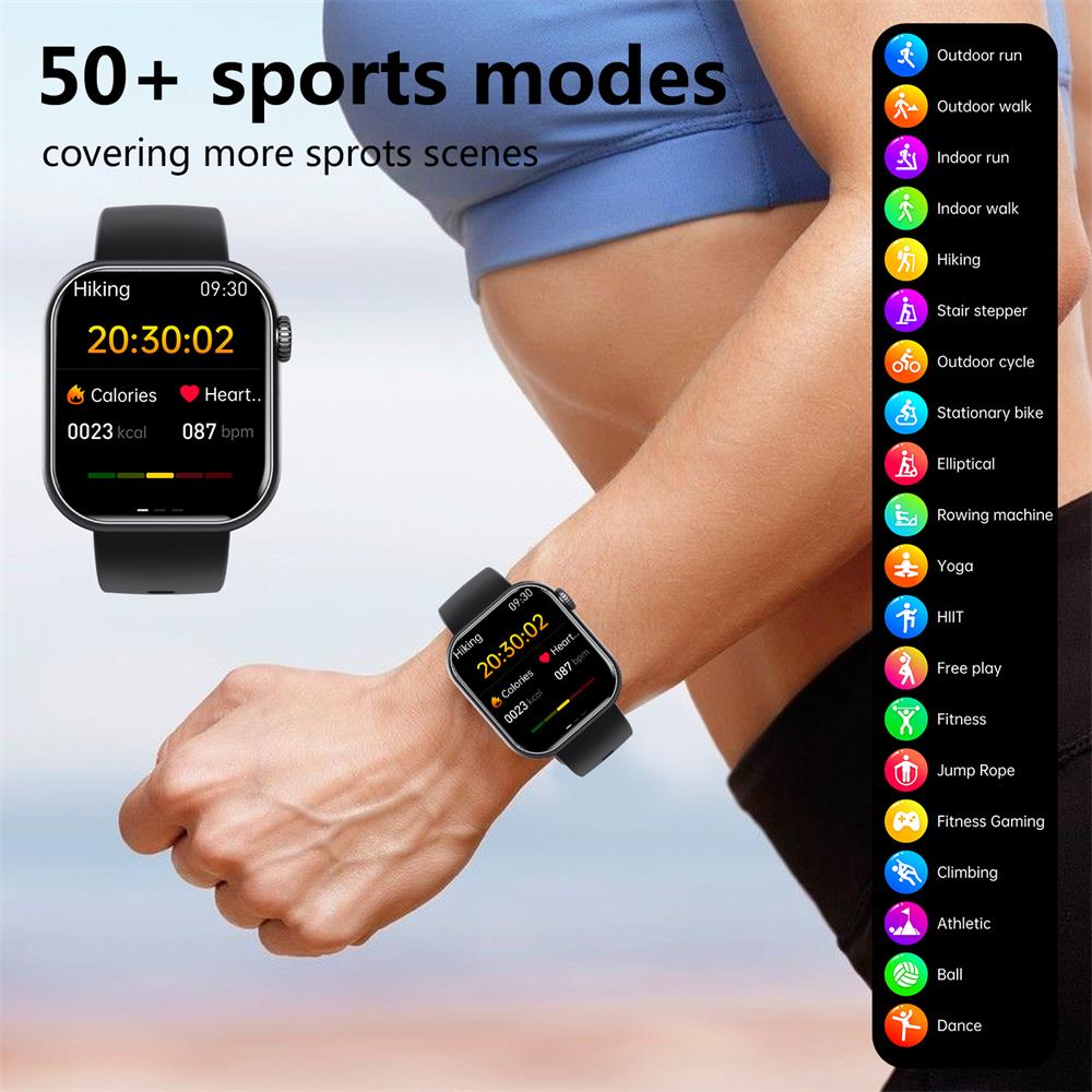 Smartwatch med Fitness Tracker og Sundhedsovervågning