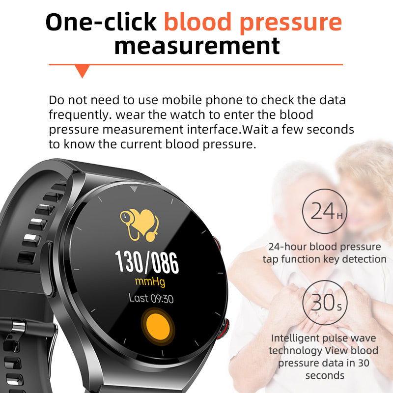 Smartwatch til sundhedsovervågning med EKG og pulsmåling