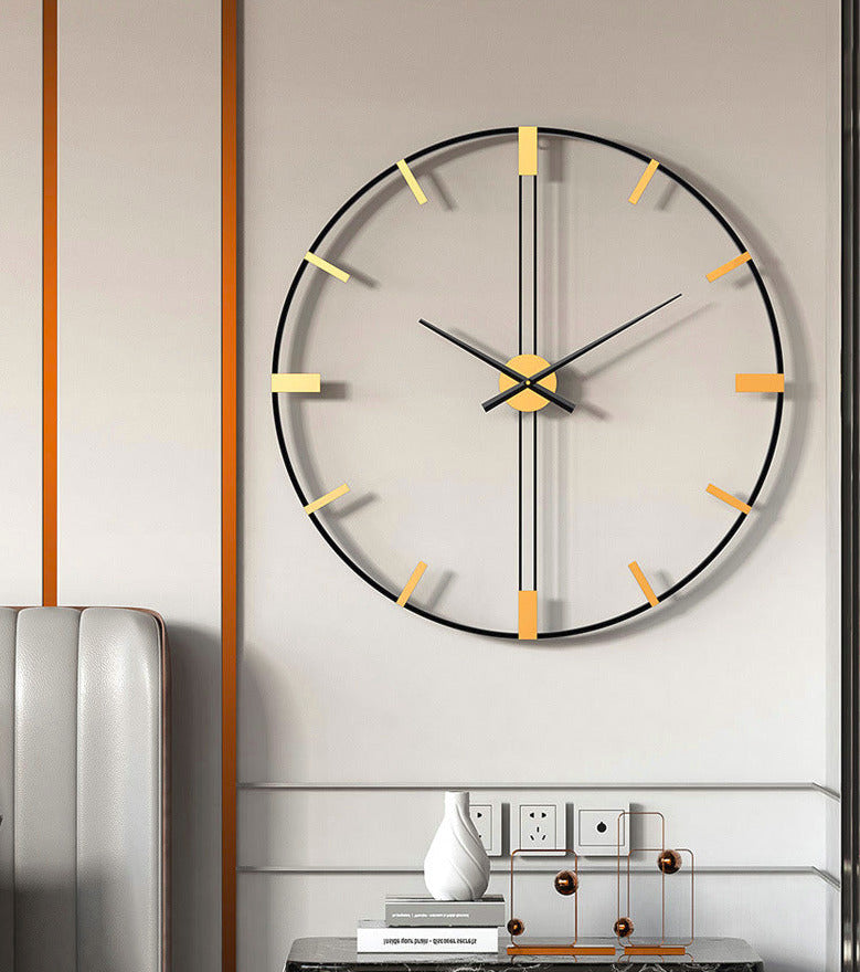 Stort Vægur med Tal til Stuen - Moderne Design 60 cm