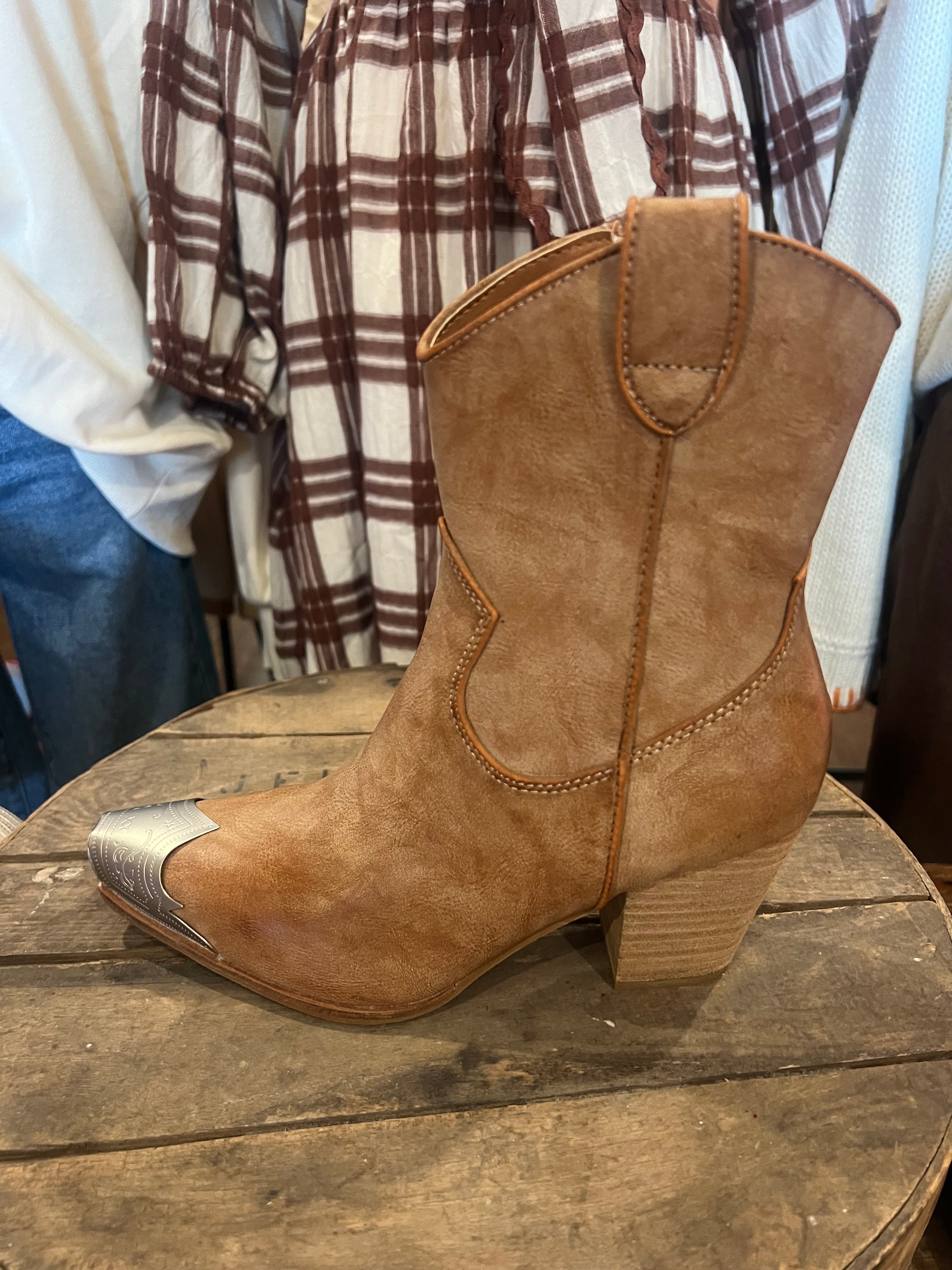 Støvler Dame Casual Western Kunstlæder