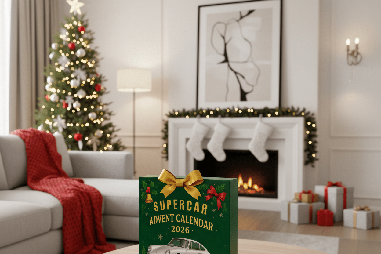 Supercar Adventskalender med Miniaturemodeller