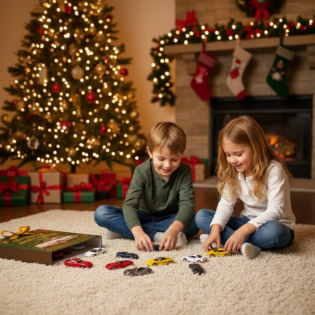 Supercar Adventskalender med Miniaturemodeller