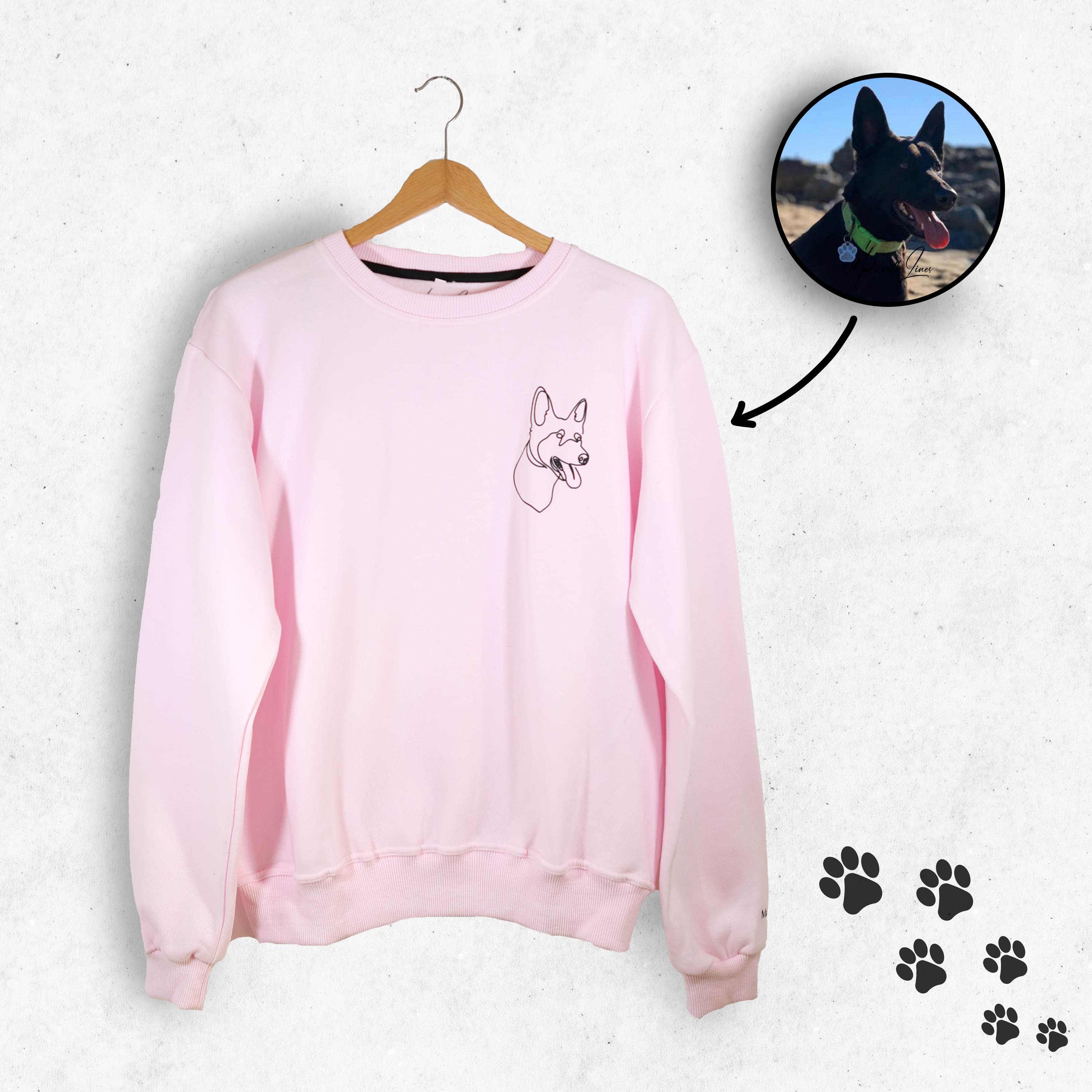 PawsySweater | Personlig hoodie med din firbenede ven-zarada.dk
