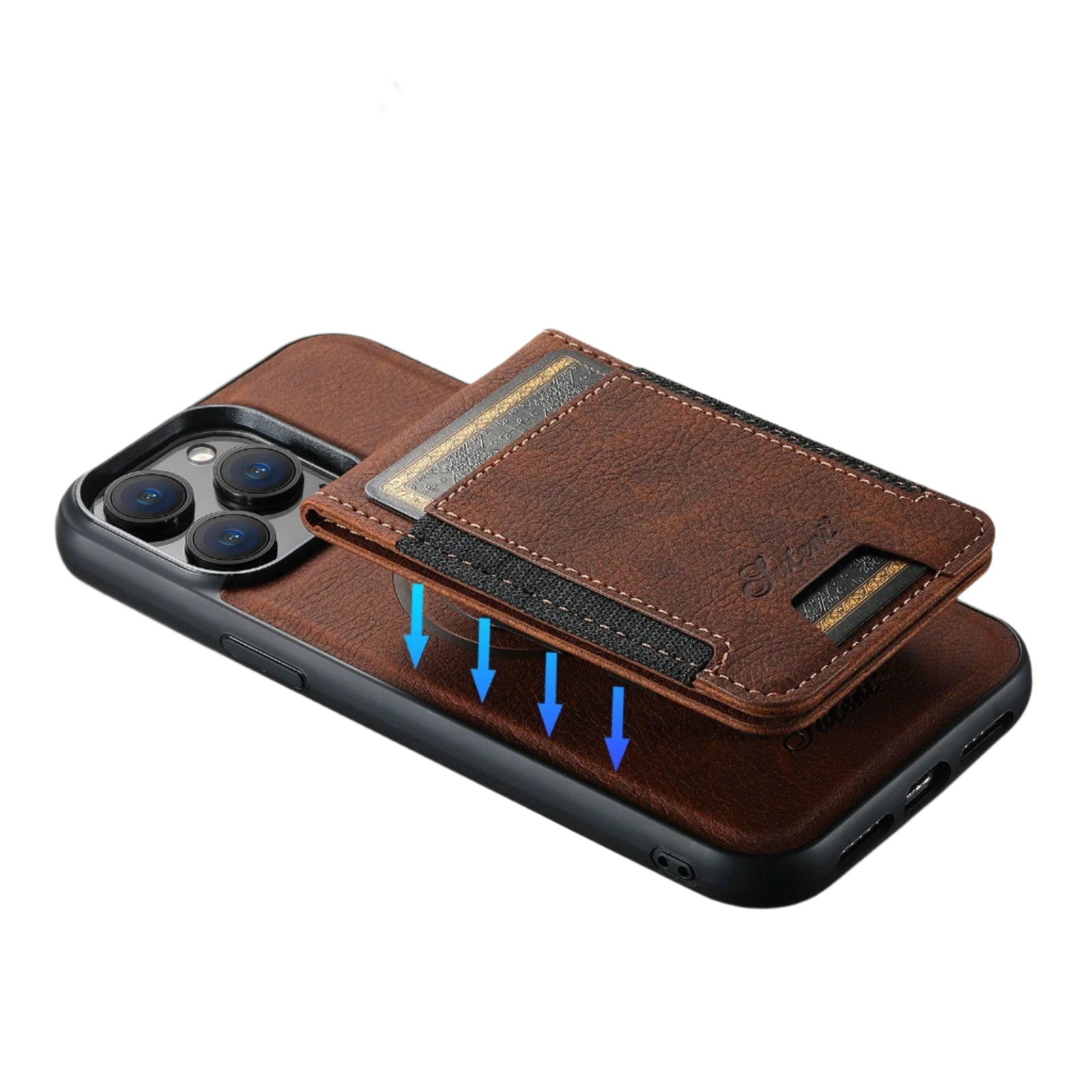 Telefoncover med Kaartholder i Læder