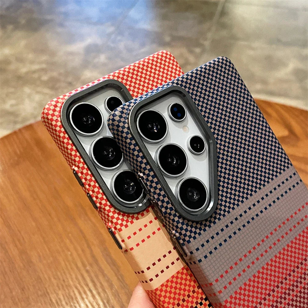 Telefoncover til Samsung Galaxy S25/S26 Ultra Farverigt Design Med Stribet Tekstur