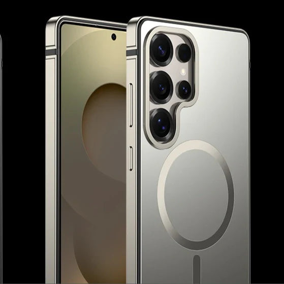 Telefoncover til Samsung Galaxy S25 Ultra Metal Design med Magnetisk Opladningsring