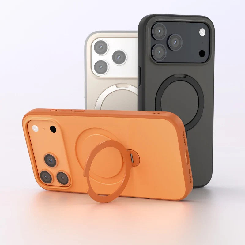Telefoncover til iPhone  14, 15, 16, 17 Pro Max med Roterende Stativ