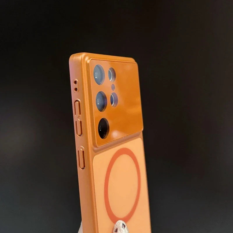 Telefontaske til Samsung Galaxy S23 S24 S25 S26 Ultra - Moderne Design med Magnetisk Opladerfunktion