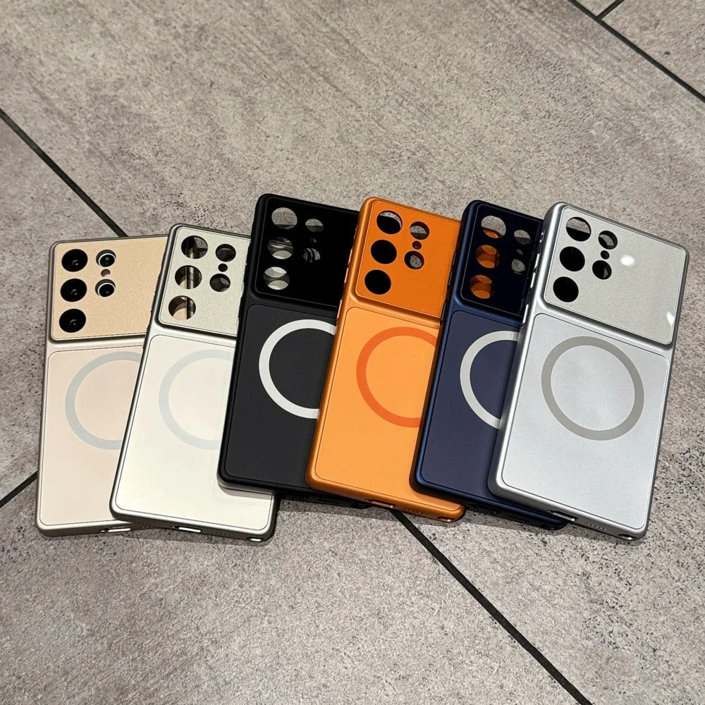 Telefontaske til Samsung Galaxy S23 S24 S25 S26 Ultra - Moderne Design med Magnetisk Opladerfunktion