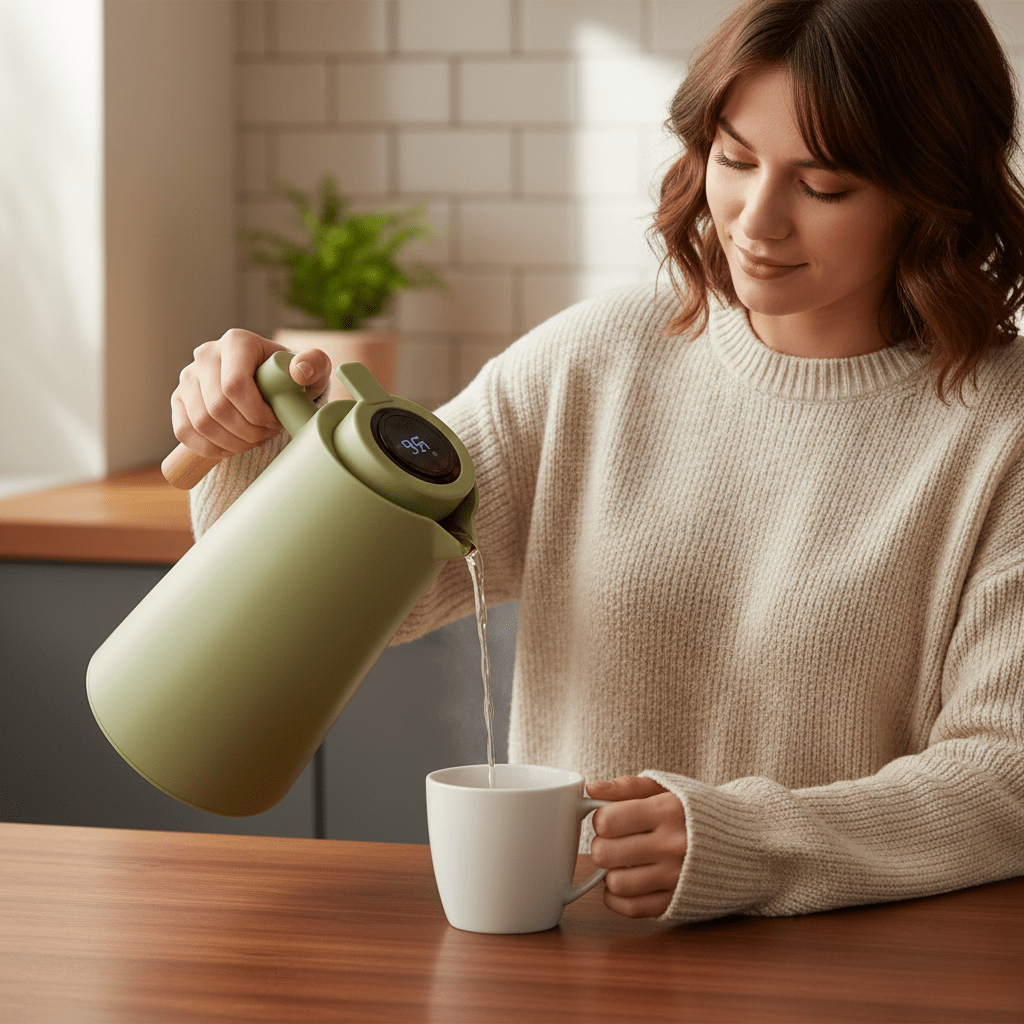 Termokande i Rustfrit Stål Minimalistisk Design