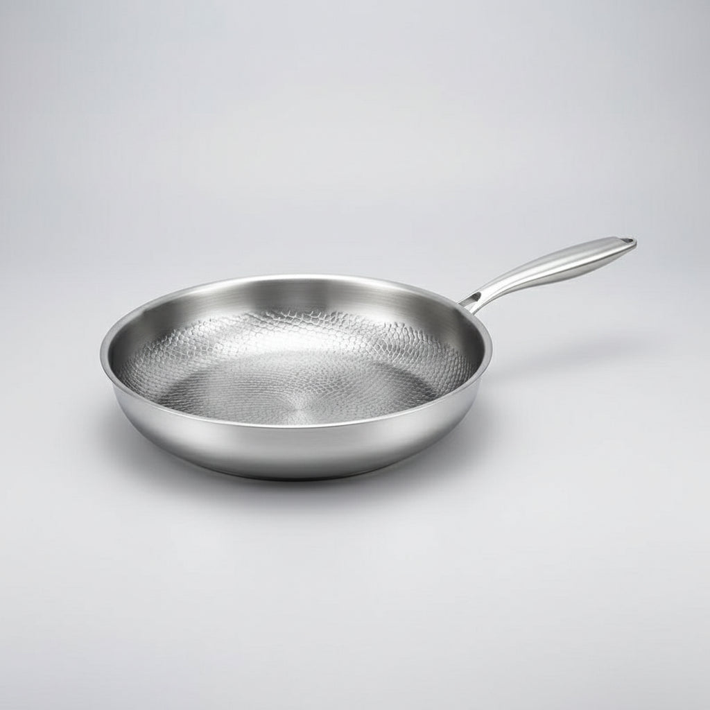 Titanium Stegepande til Induktionskogeplader Håndhamret Design