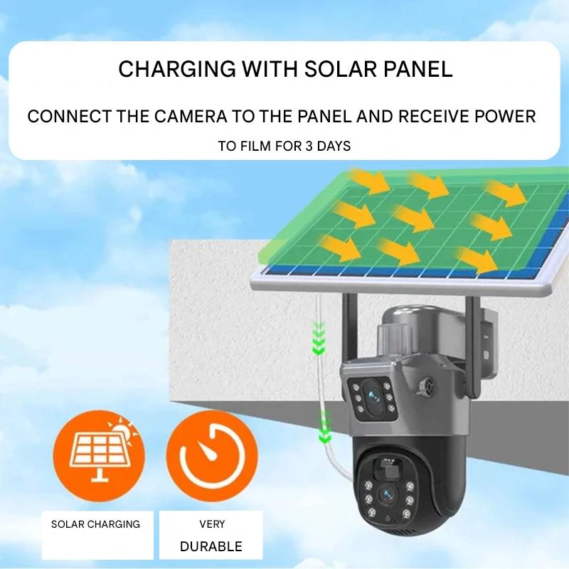 Trådløst 4K Sikkerhedskamera med Solpanel