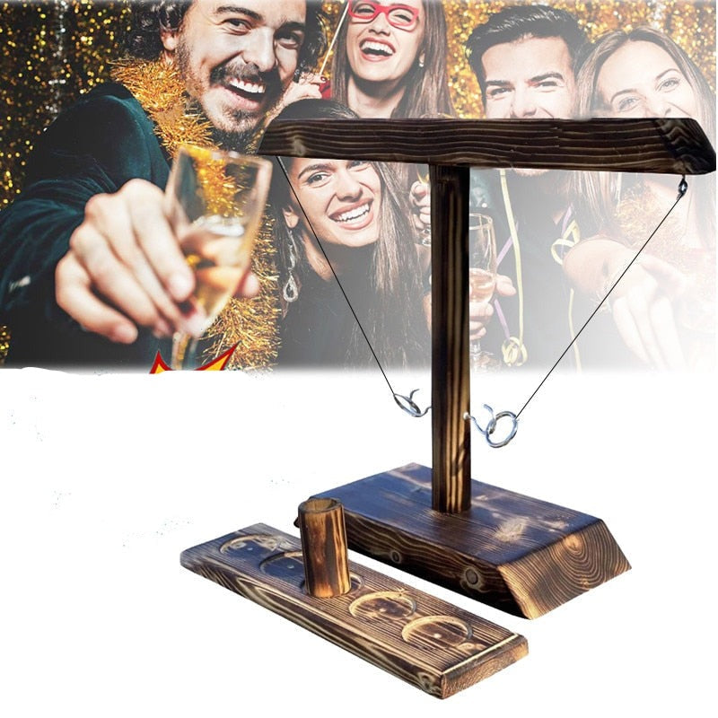 Træ Ring Toss drikkespil Legetøj