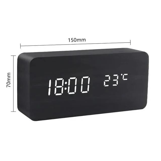 Træeffekt Vækkeur med LED Display