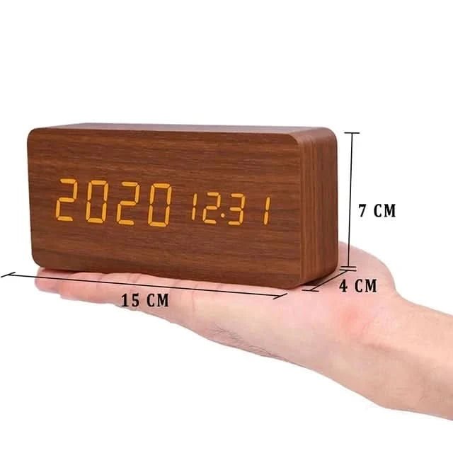 Træeffekt Vækkeur med LED Display