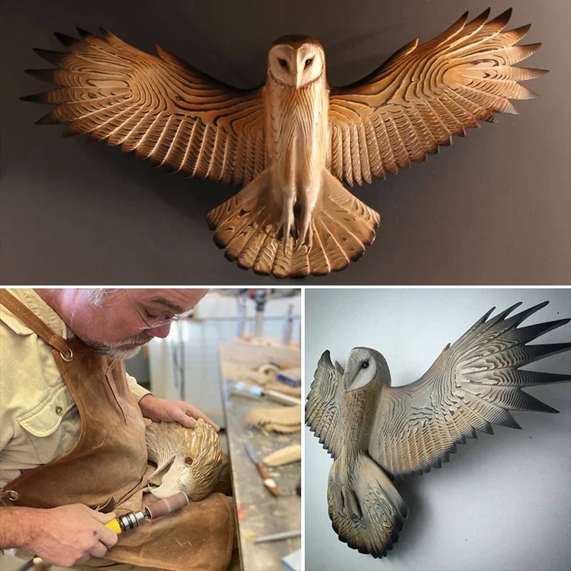 Trævægdekoration Ugle Design