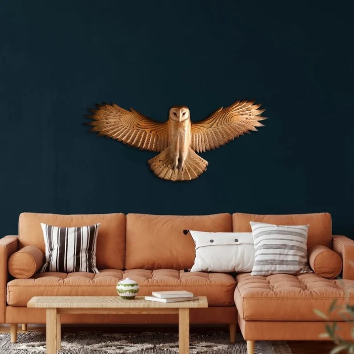 Trævægdekoration Ugle Design