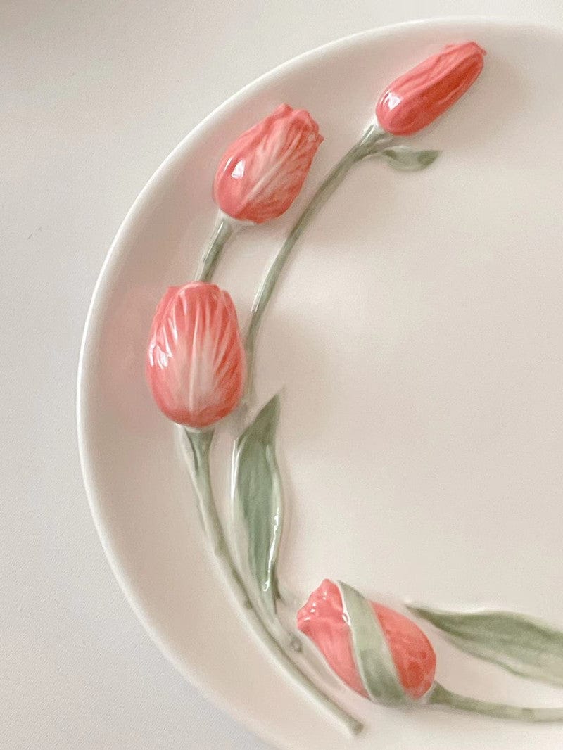 Tulip Tallerken Håndmalet til Festlige Anledninger