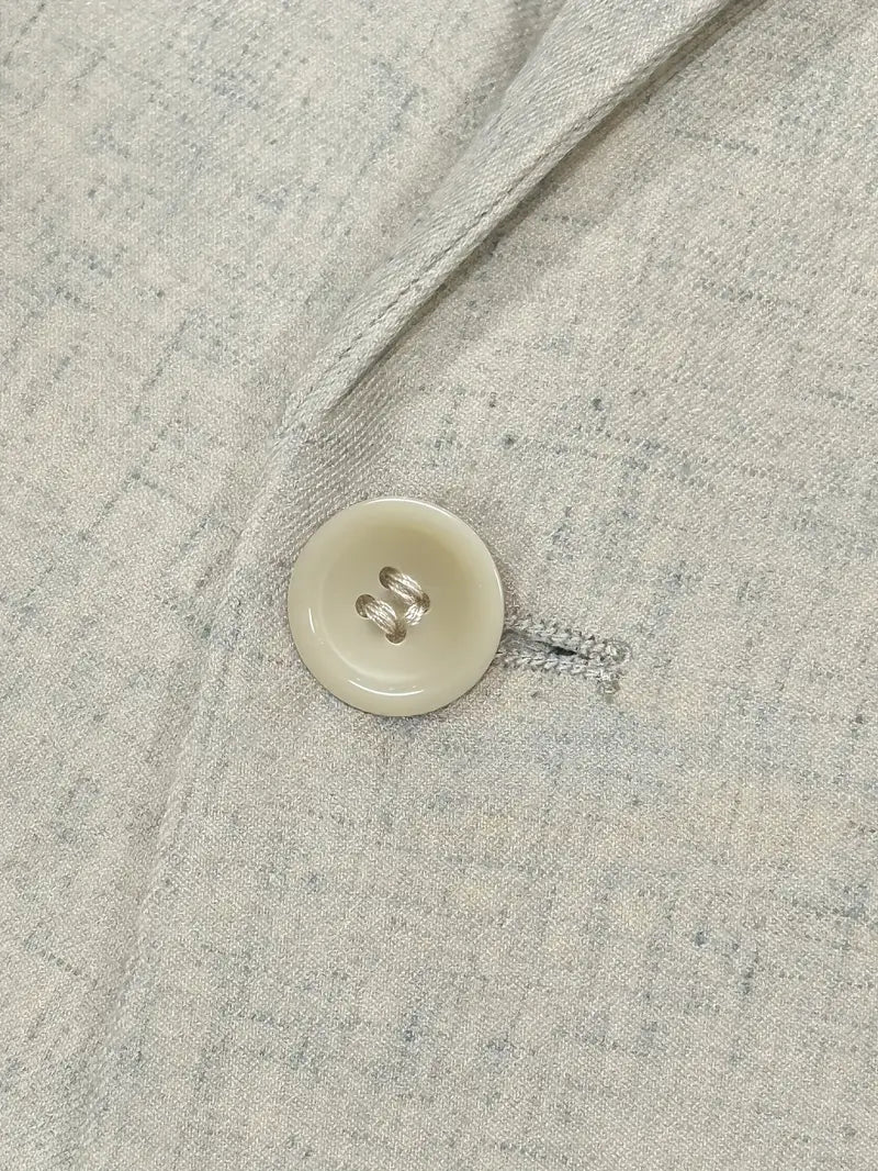 To-delt Linnedblanding Herresæt – Slim Blazer & Bukser til Forretning & Bryllupper