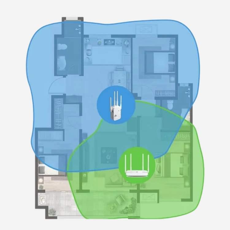 Udendørs WiFi Booster Lang Rækkevidde Dual-Band Forbedret Dækning