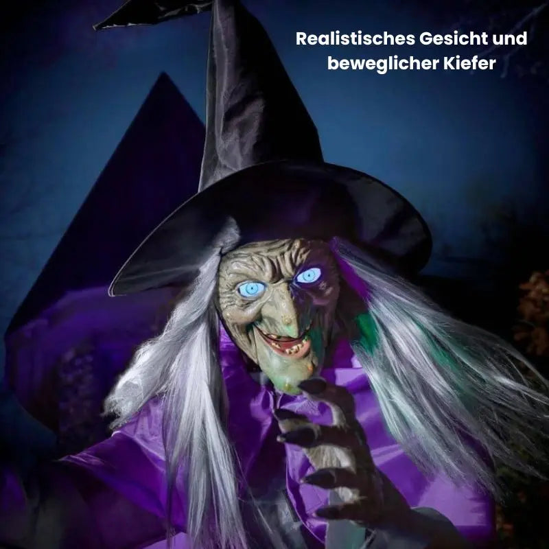 Uhyggelig Flyvende Heks Halloween Dekoration