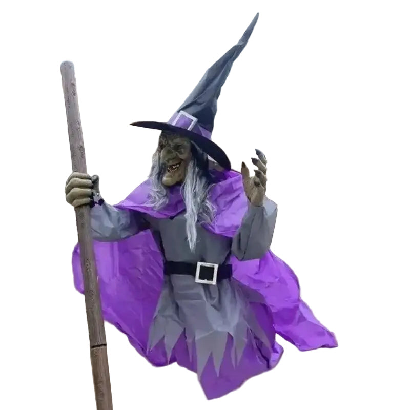 Uhyggelig Flyvende Heks Halloween Dekoration