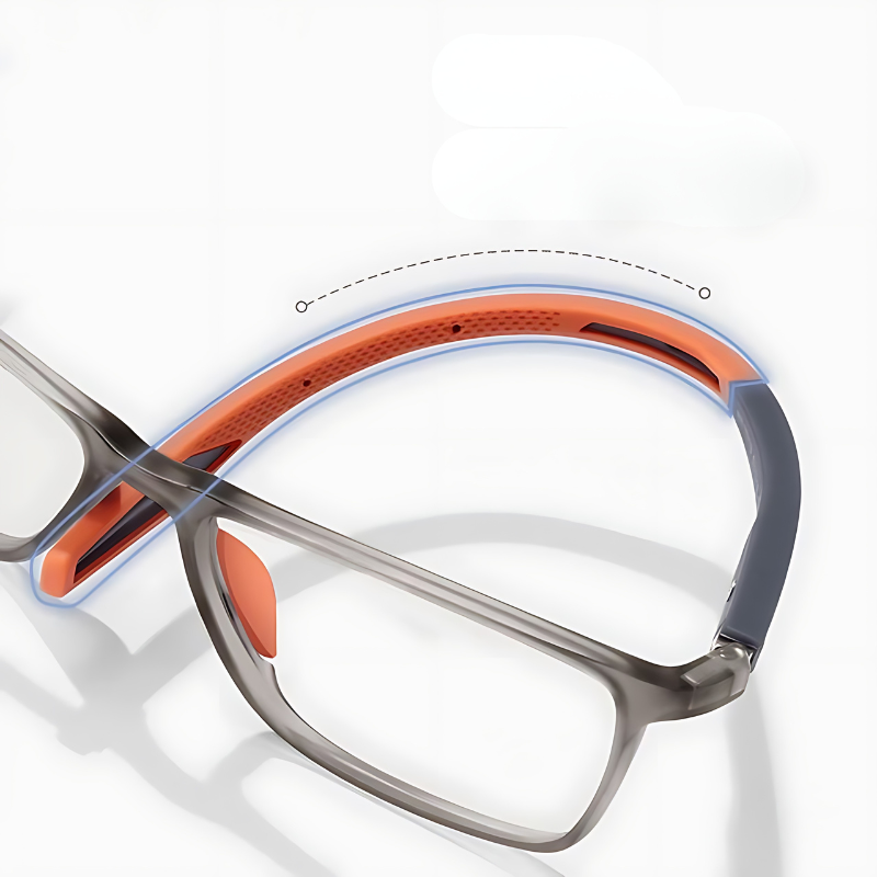 Ultralet multifokal læsebrille til damer og herrer - kvalitets polycarbonat - til nær- og fjernsyn - vægure