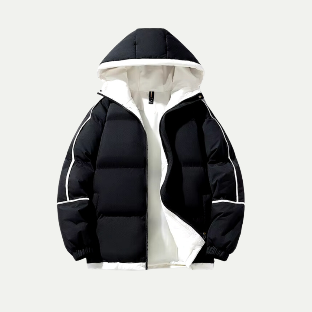 Unisex Hættet Puffer Parka – Isoleret Vinter Must-Have