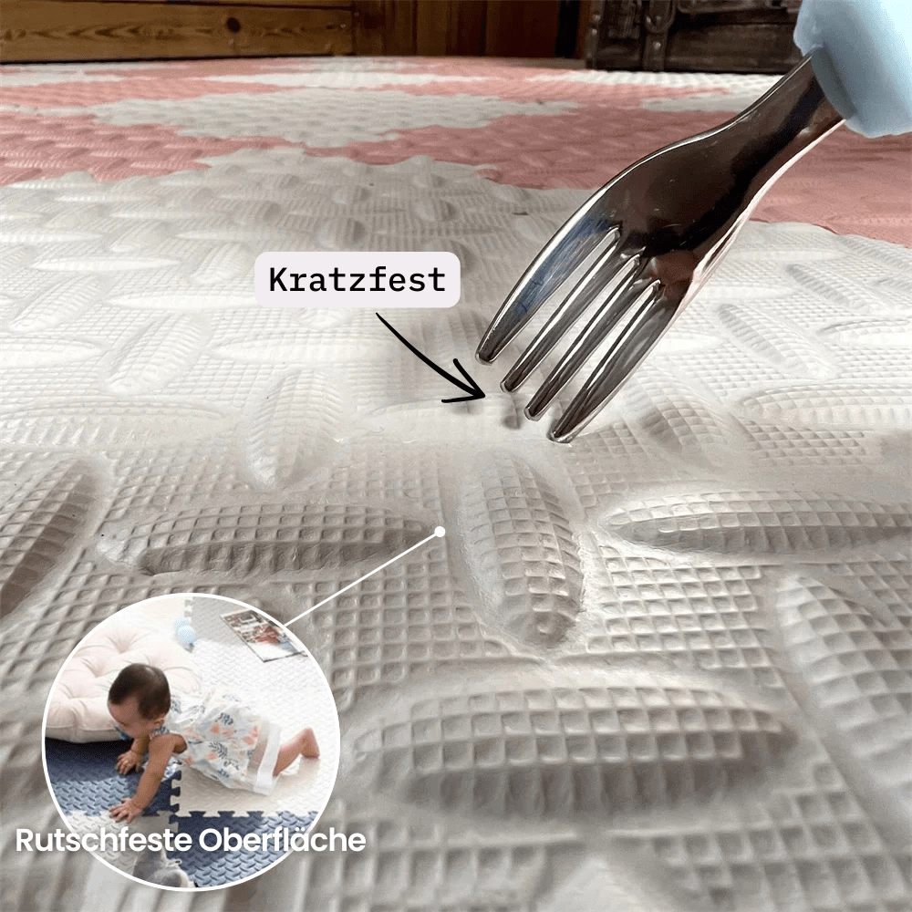 Unisex Babymåtte Til Leg Med Blød Polstring Og Stimulerende Mønstre