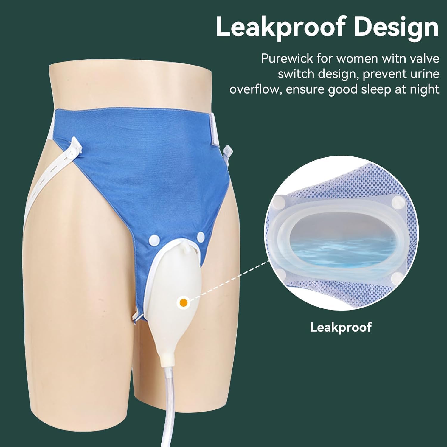 Unisex Bærbar Urinopsamler med Justerbar Talje og Lækagesikker Design