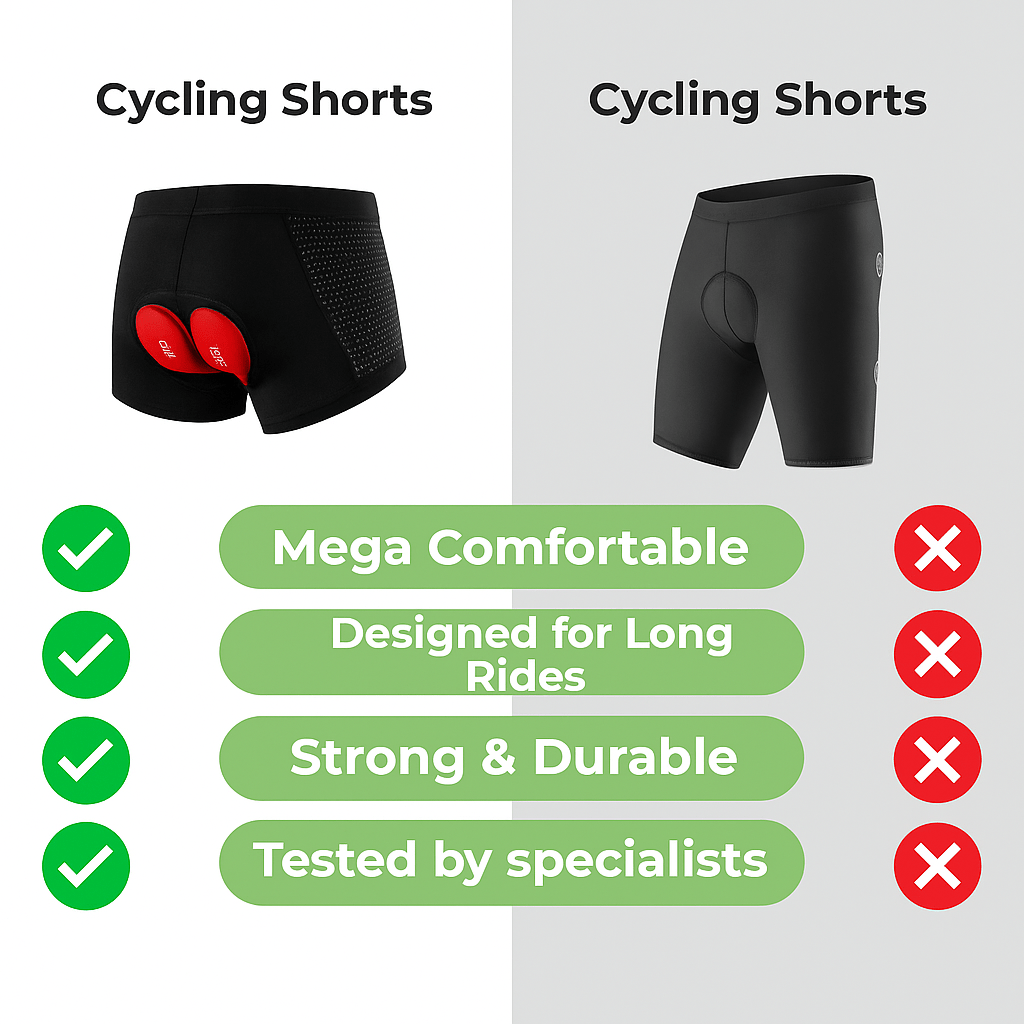 Unisex Cykelshorts med Gel Polstring