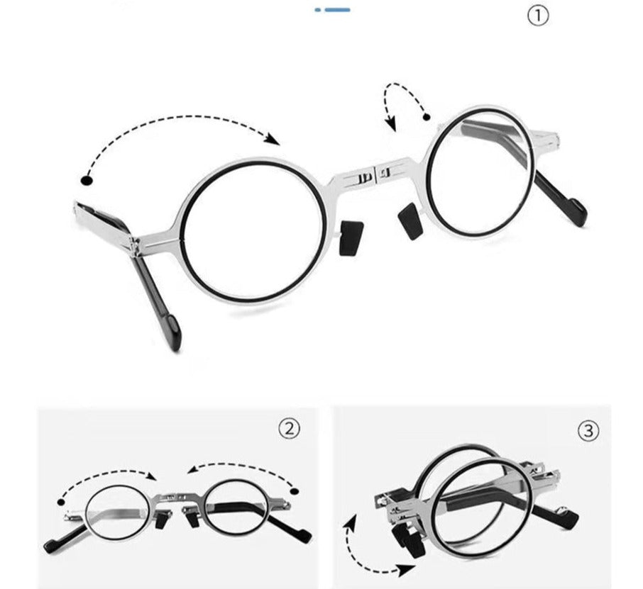 Unisex Foldbare Læsebriller Kompakt Design