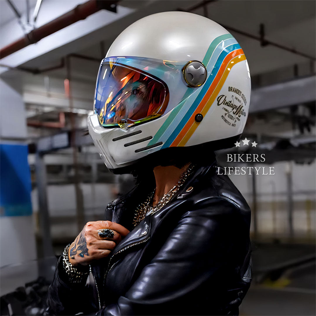 Unisex Full Face Motorcykel Hjelm Med Ventilation og Komfort