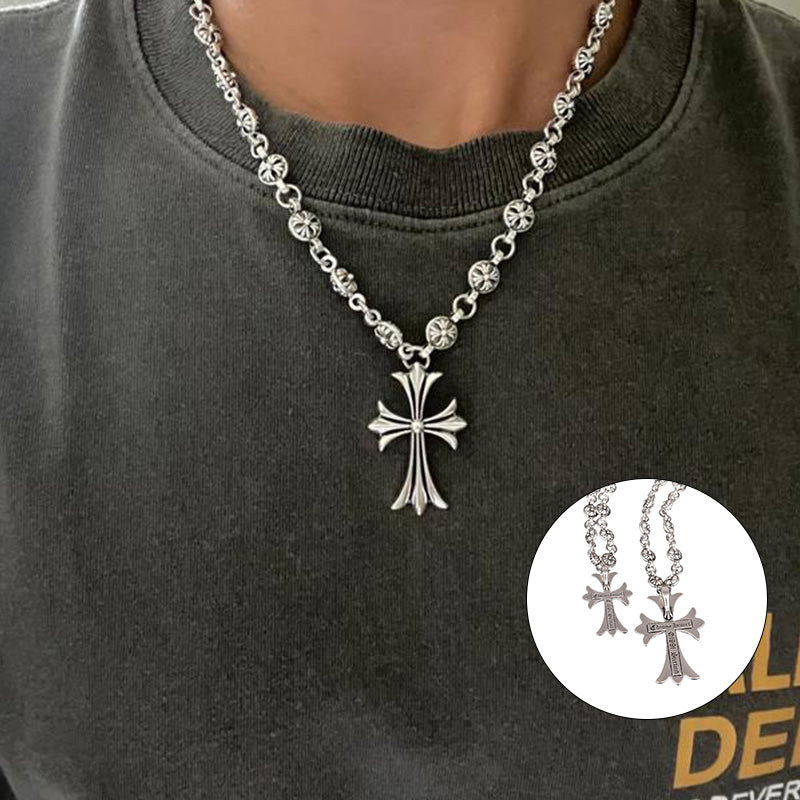 Mænd Gothic Cross Pendant Halskæde