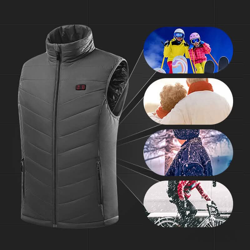 Unisex Heated Vest with 13 Heating Zones for Outdoor Activities