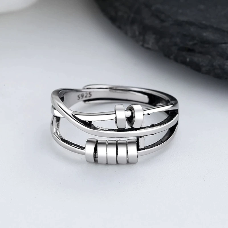 Unisex Justerbar Ring med Spinner Design