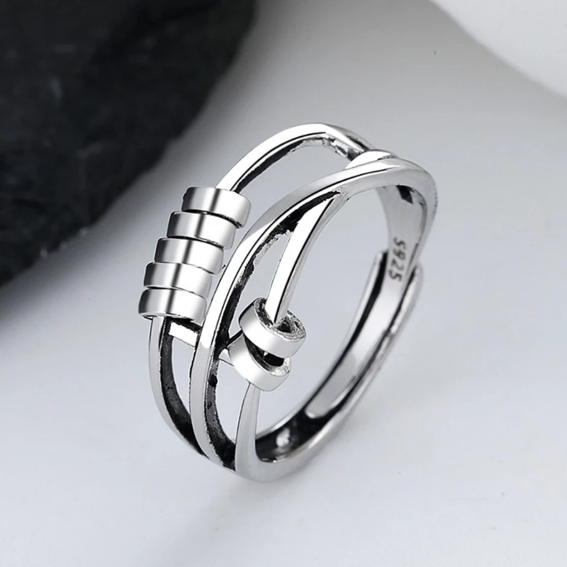 Unisex Justerbar Ring med Spinner Design