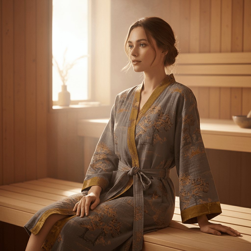 Unisex Kimono Badekåbe Retro Design