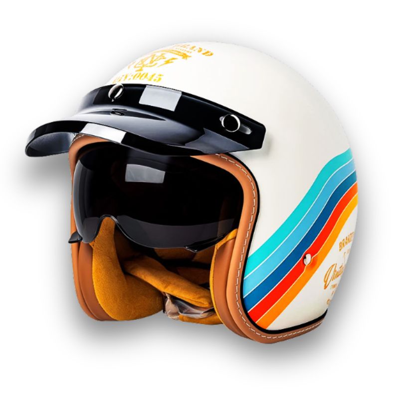 Unisex Motorcykelhjelm Klassisk Stil