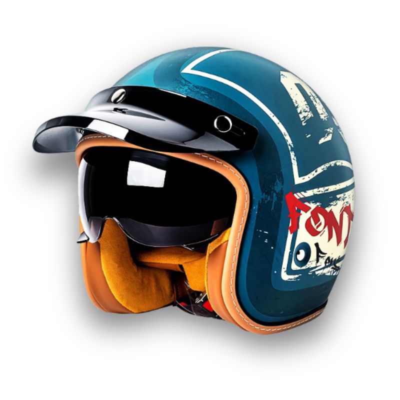 Unisex Motorcykelhjelm Klassisk Stil