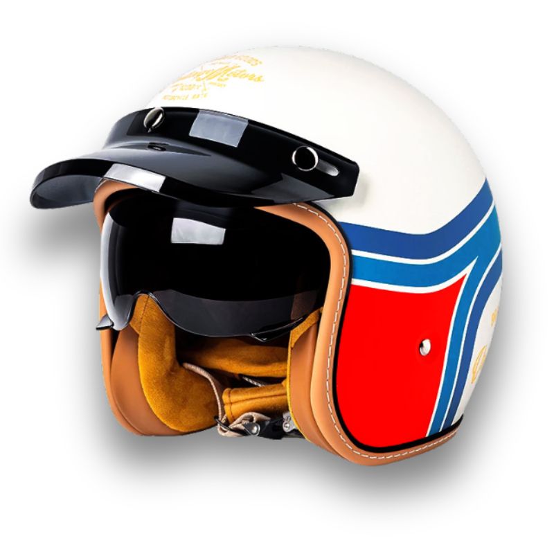Unisex Motorcykelhjelm Klassisk Stil